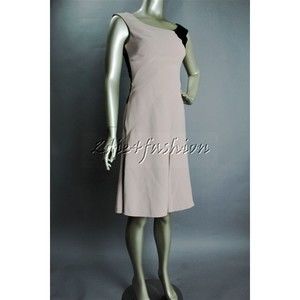 $3725 NWT GIORGIO ARMANI Tan Black Velvet Silk Fit & Flare Dress 2